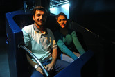 Local employee Khaldon with colleague. Thanks for your help, Khaldon!