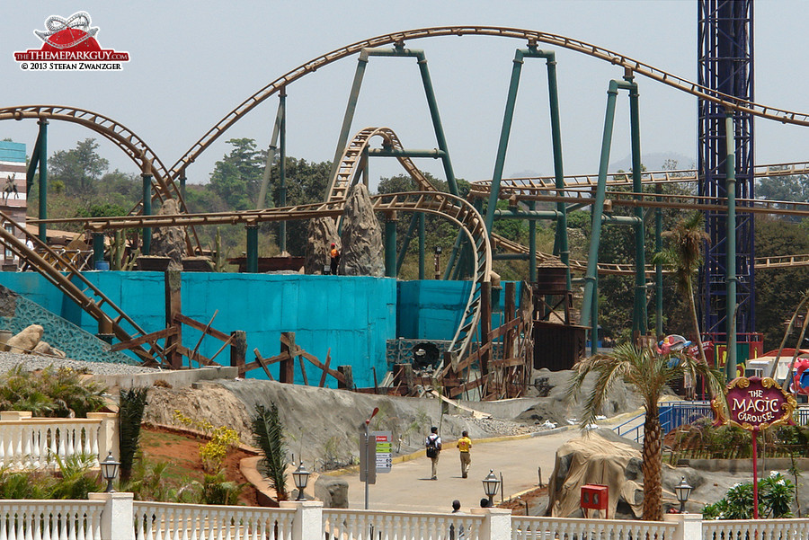 The great 'Gold Rush Express' roller coaster