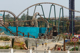 The great 'Gold Rush Express' roller coaster