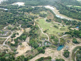 The safari section of Animal Kingdom from the helicopter