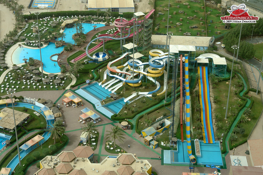 Aqua Park Kuwait slide towers