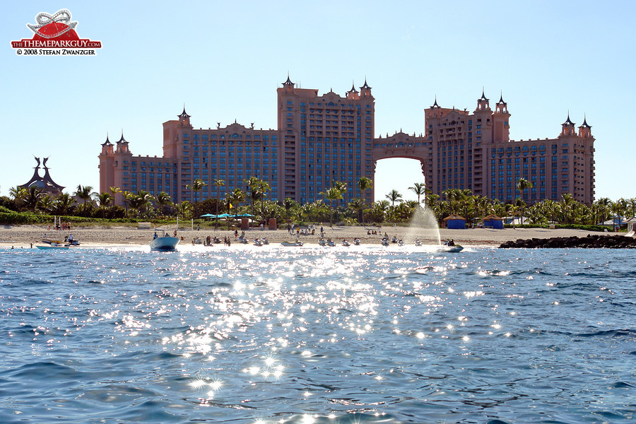 Atlantis resort seen from the sea