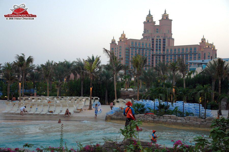 Atlantis hotel seen from the adjoining water park