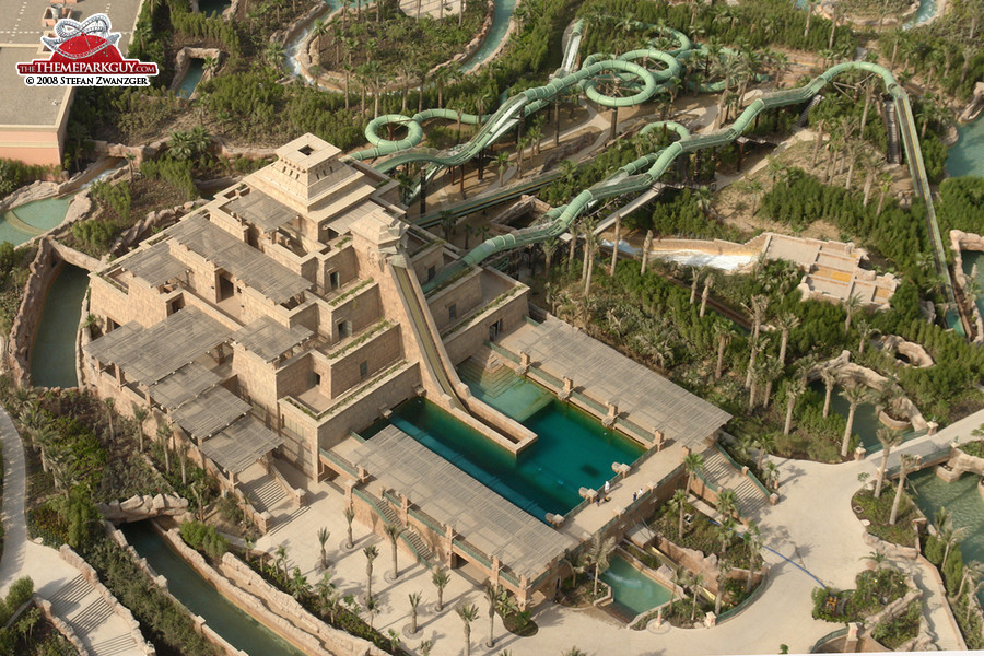 Ziggurat Tower aerial close-up