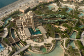 Aquaventure water park slide tower aerial