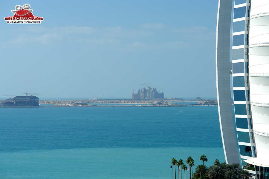 Atlantis seen from the Burj Al Arab hotel