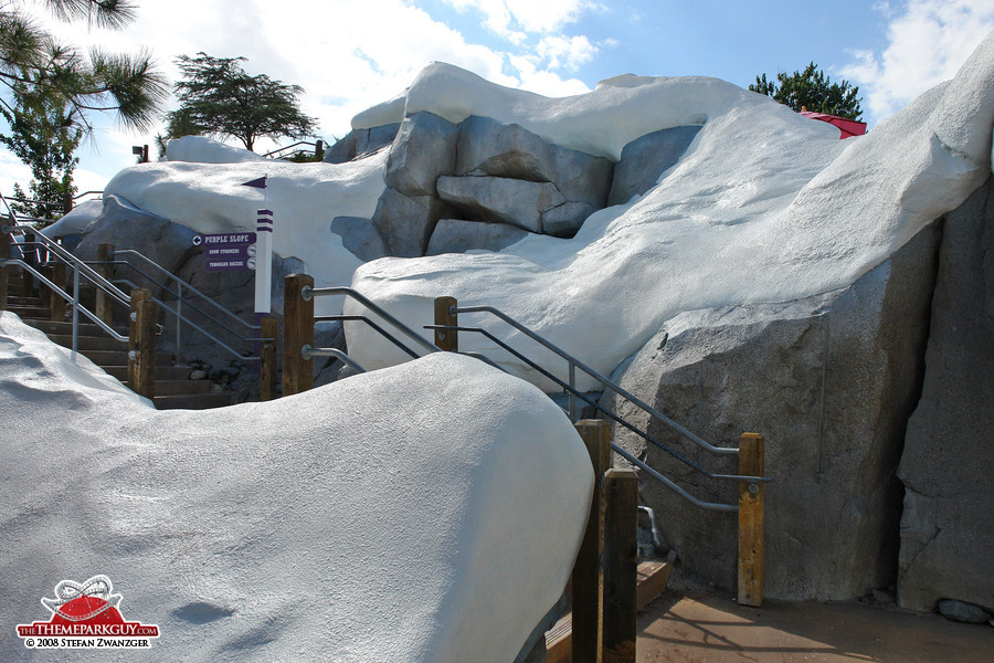 Stairs to the slides