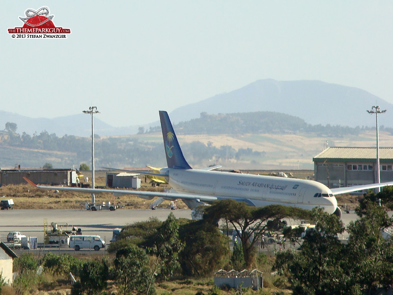 You can see nearby Addis Ababa airport from the top of the wheel