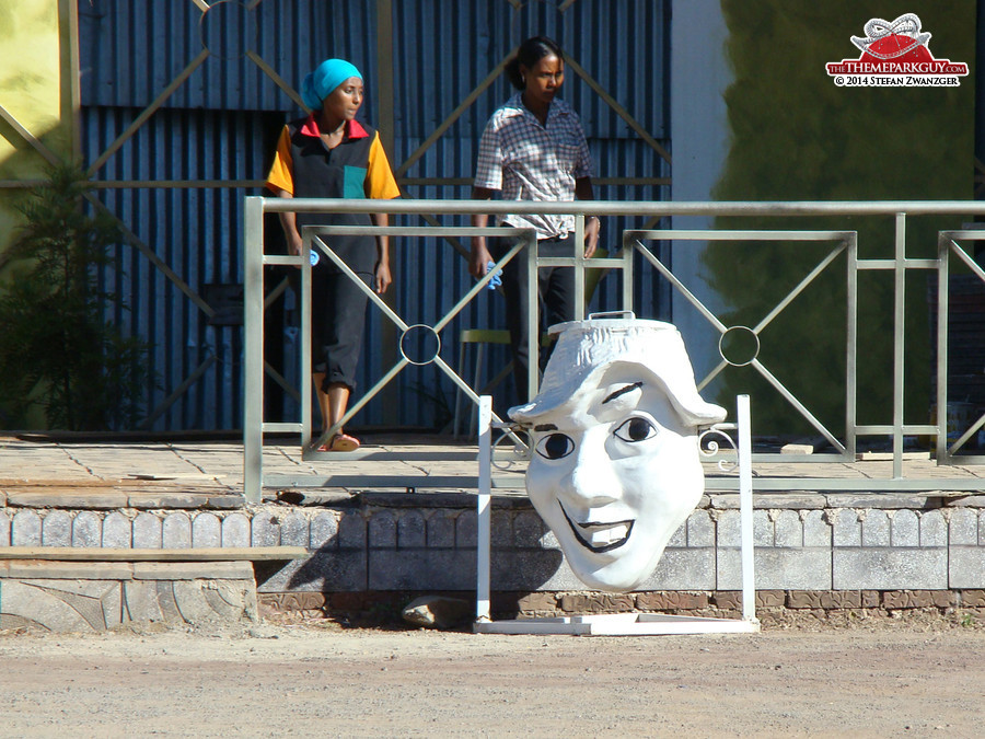 Approaching Ethiopia's sole outdoor amusement park