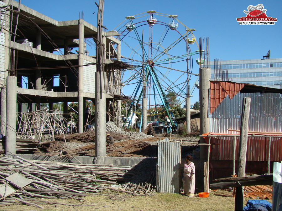 Expansion! The structure at the front will house a mall and an indoor park.