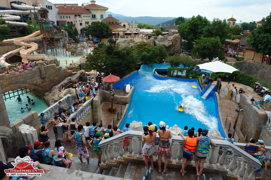 Surf pool at the entrance