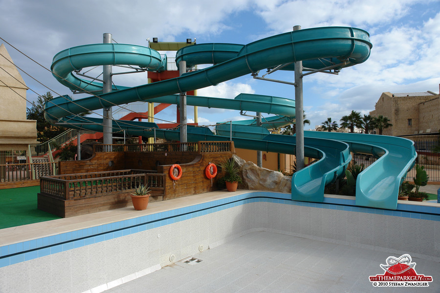 Water slides, closed during winter