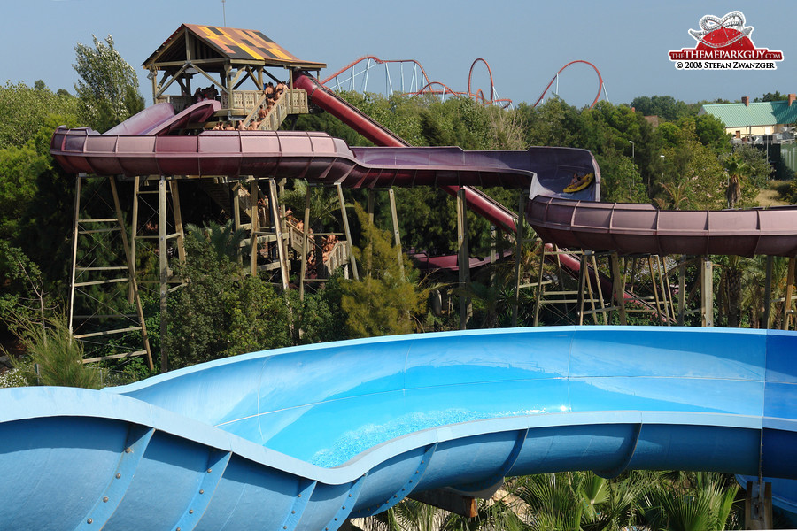 Costa Caribe, with PortAventura coaster in the background