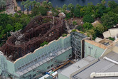 Raging Spirits roller coaster, next to Indiana Jones