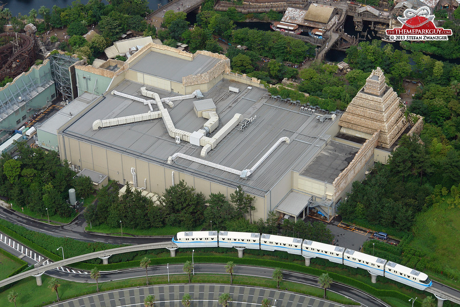 This structure houses the Indiana Jones dark ride