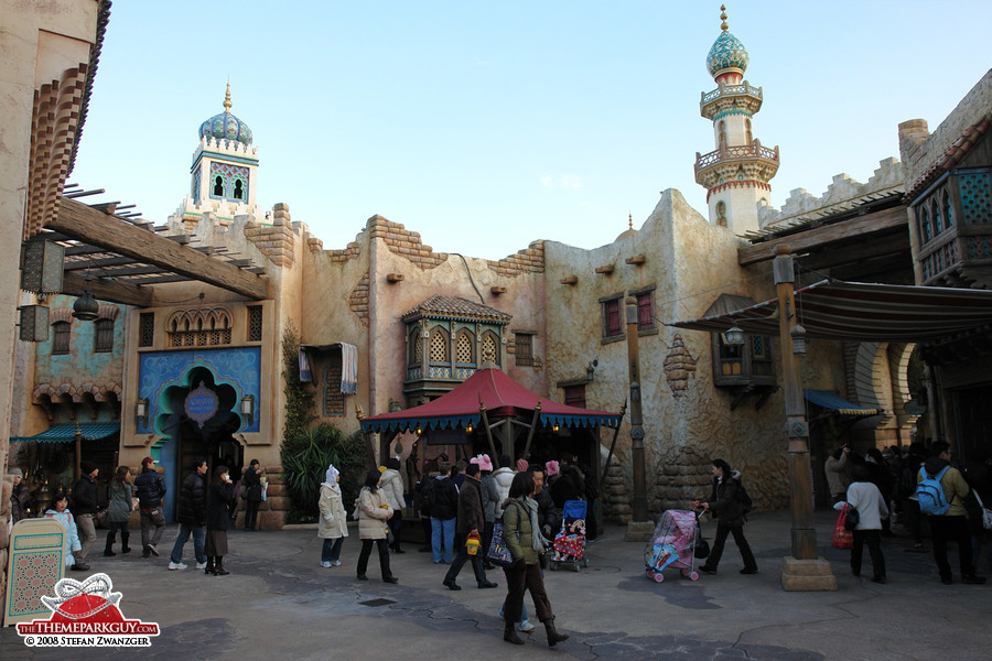 The romantic Arabian-themed area of the park