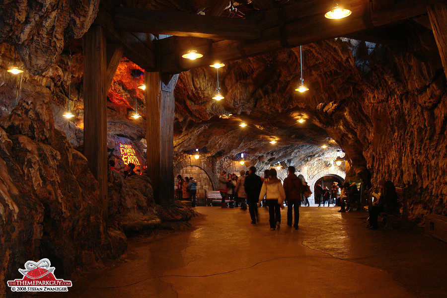 Entering the grotto to access one of the world's very best rides