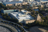 Indiana Jones ride building from above