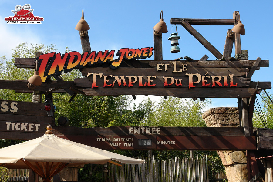 Indiana Jones roller coaster entrance