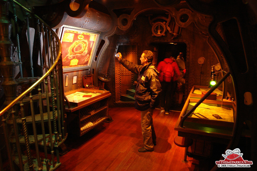 Inside the submarine