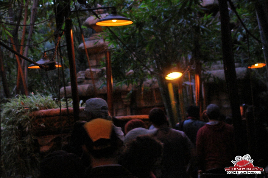 Queue to the Indiana Jones ride