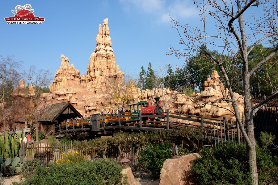 This classic Disney mountain roller coaster can be found in various Disney parks
