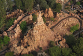 Big Thunder Mountain roller coaster aerial