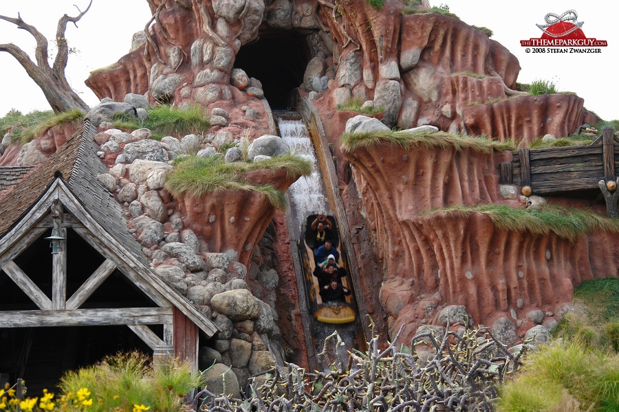 The final drop at Splash Mountain