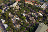 Aerial view of the Grizzly River Run river rapids ride