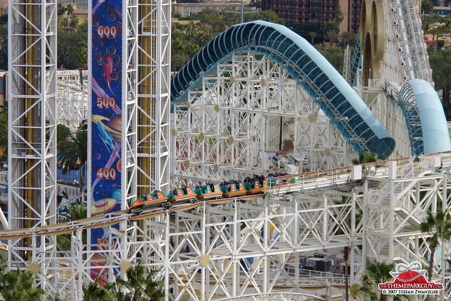 Paradise Pier roller coaster