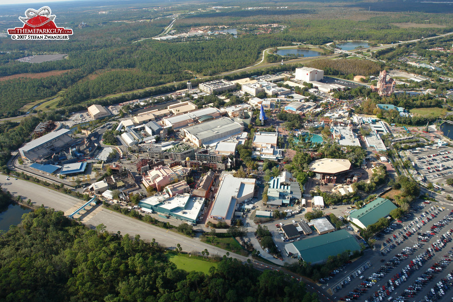 Disney's Hollywood Studios seen from the helicopter