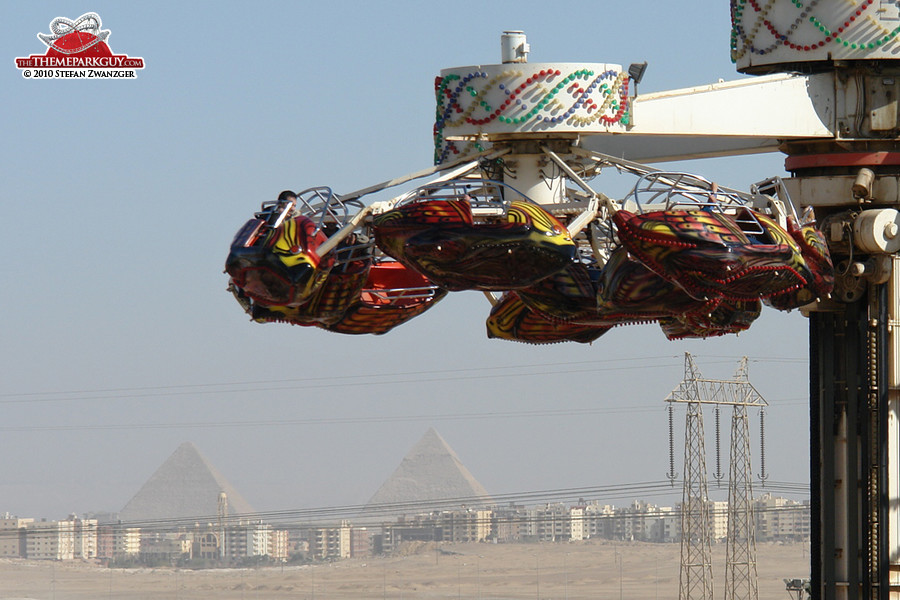 The Pyramids of Gizah in the background