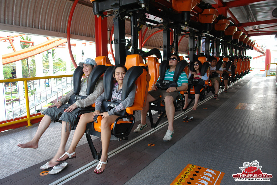 Suspended roller coaster