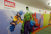 Marvel theme park poster in the sales center