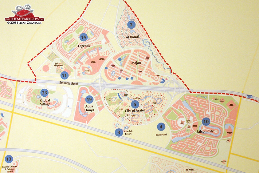 Dubailand map