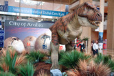 City of Arabia dinosaur exhibited at a local trade fair