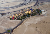Dubailand sales center from the helicopter