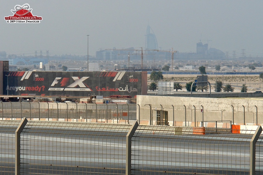 F-1 X billboard, with Burj Al Arab in the background