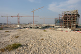 F1-X on the left, future Marriott hotel on the right