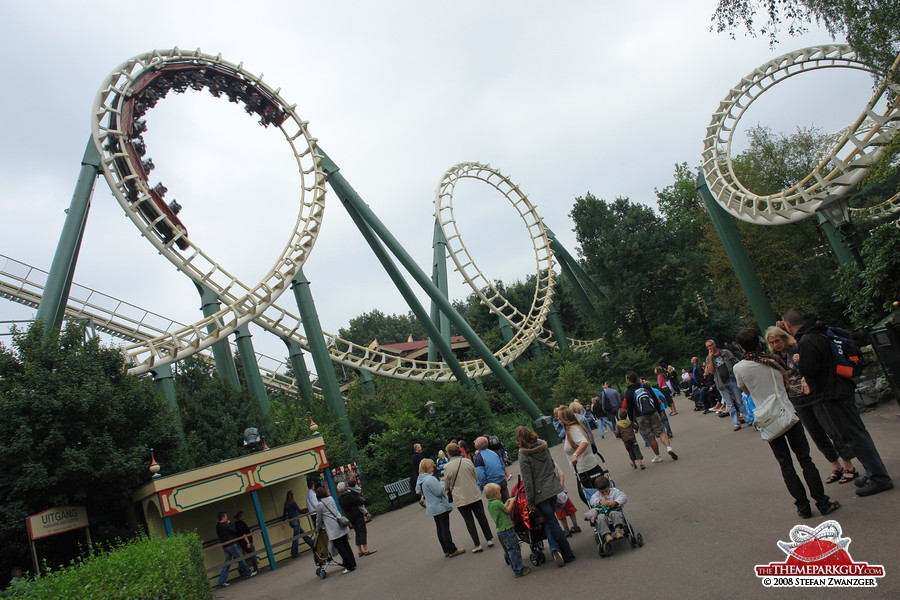 Looping roller coaster at Efteling