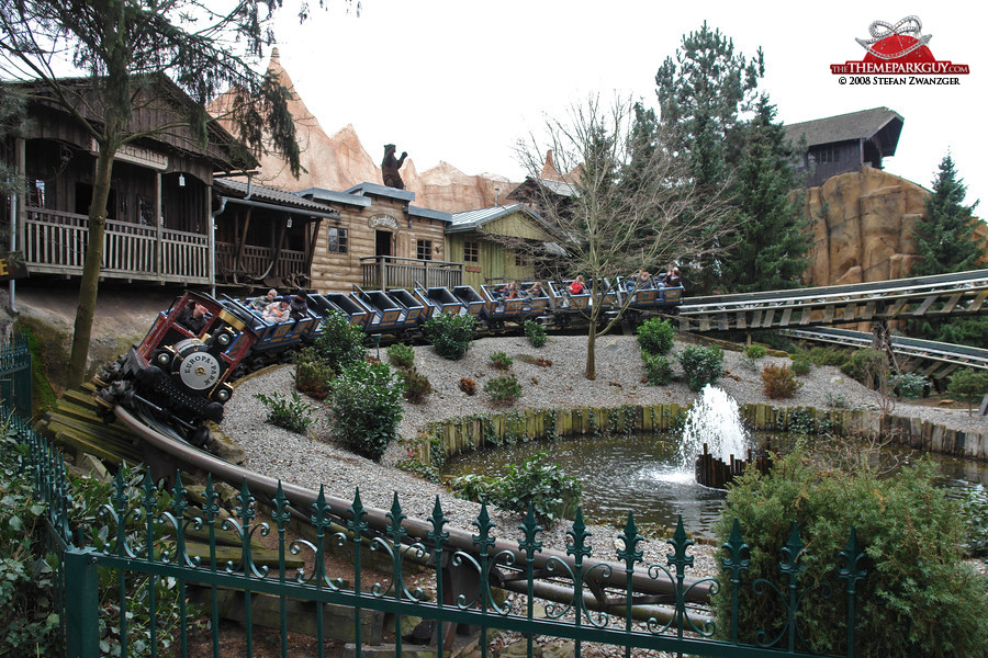 Classic roller coaster, one of the park's older rides