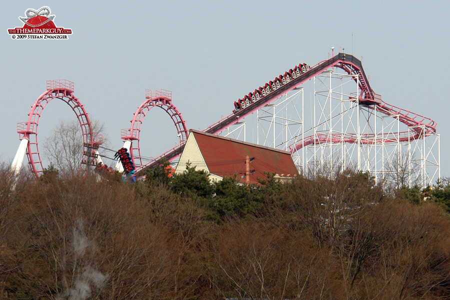 Much older and less legendary coaster sitting on another hill