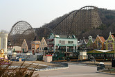 Everland's legendary wooden roller coaster (closed on this photo)