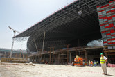 The giant Ferrari World structure