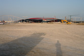 It's the Ferrari World Abu Dhabi theme park under construction