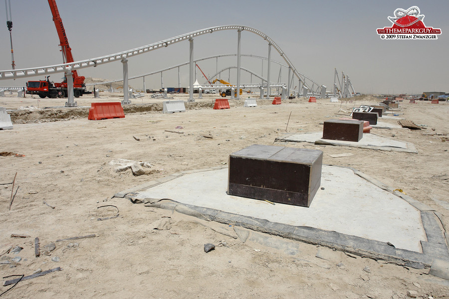 Ferrari coaster under construction