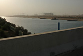 Temporary bridge leading to Yas Island and Ferrari World