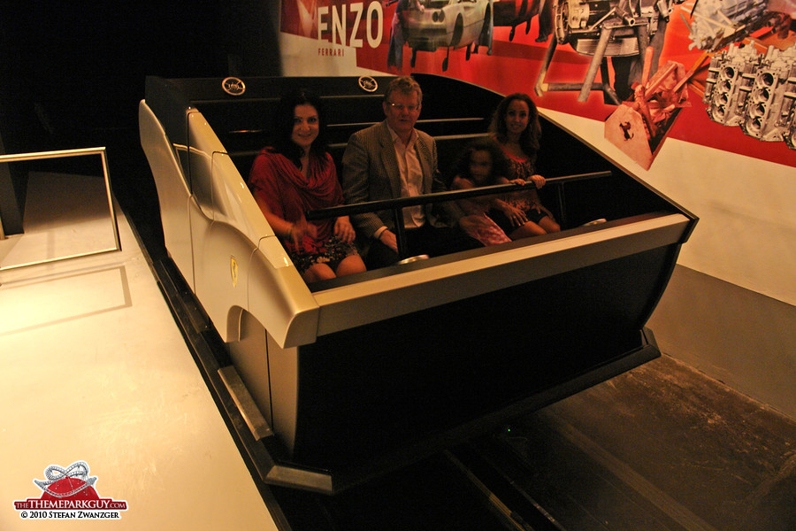 Vehicle in one of the dark rides