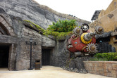 Volcano entrance (with Disney Sea inspiration on the right)