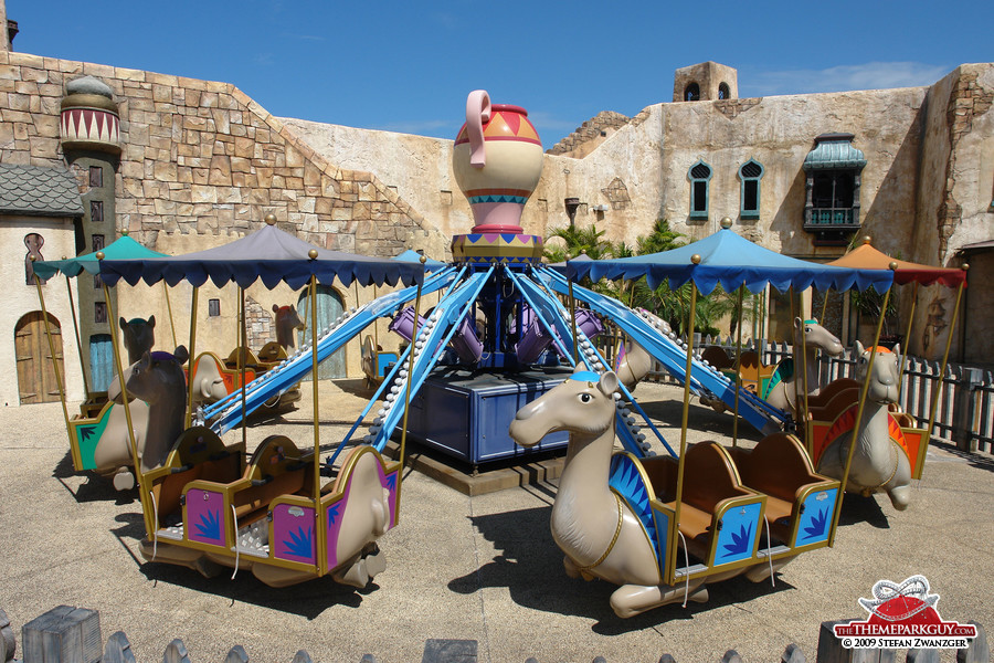 Peaceful camel carousel